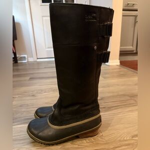 Sorel Slimpback Leather Tall Riding Boots Women’s Size 8